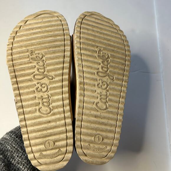 Cat & Jack Kids' Drew Slip-On Footbed Sandals Gold 1 - Picture 3 of 4